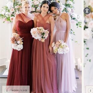Revelry Rosalie Convertible Tulle Dress in Dusty Quartz Size 12
